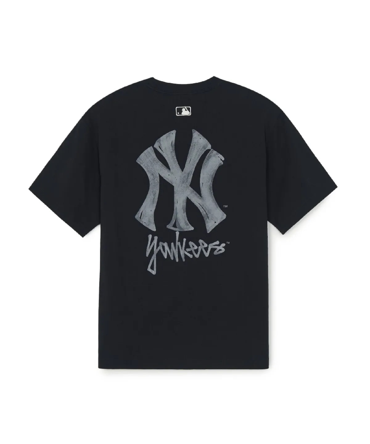 ベーシック シンプル ストリート ロゴ オーバーフィット 半袖Tシャツ NY（ブラック）