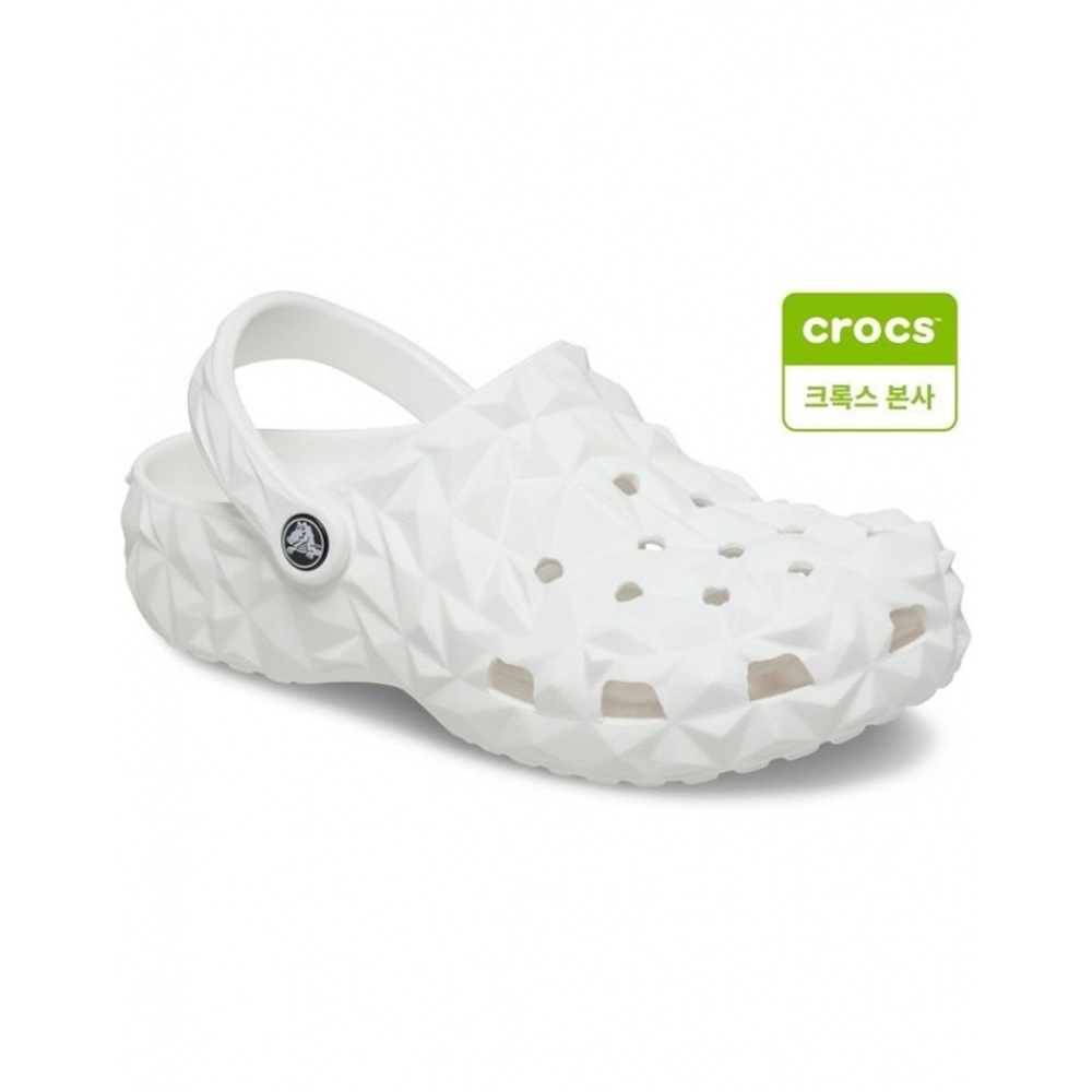 クロックス クラシック ジオメトリック クロッグ ホワイト 209563-100