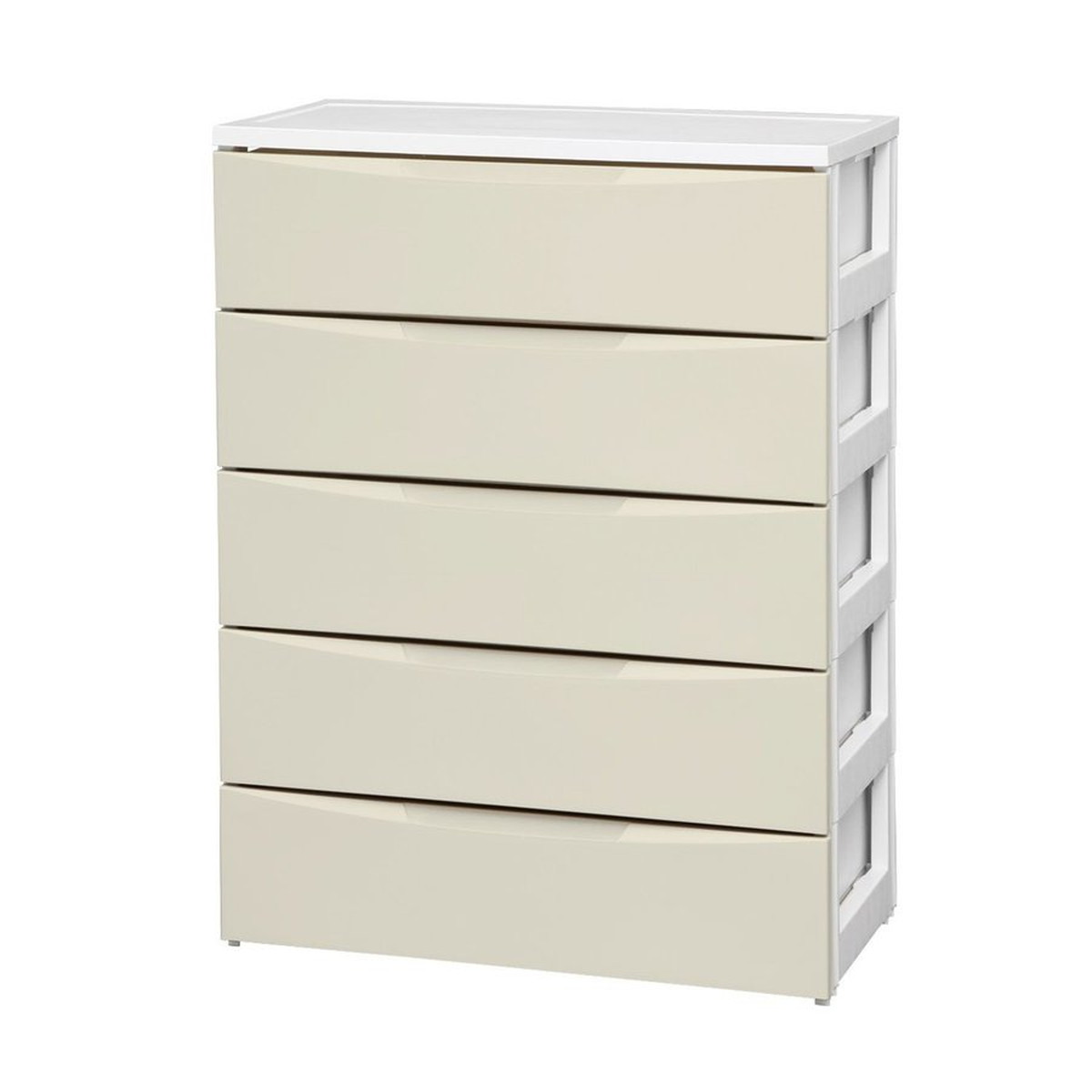 チェスト ワイド 5段 幅72.5×奥行41.5×高さ100cm ホワイト/アイボリー COD-725