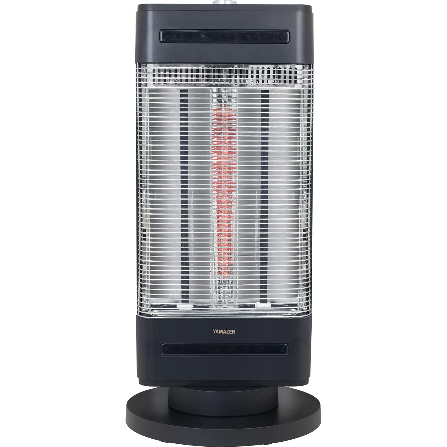 [山善] 速暖 カーボンヒーター + 遠赤外線 シーズヒーター (輻射 + 温風) 自動首振り ECOモード 出力切替10段階 障害物センサーガスストーブ