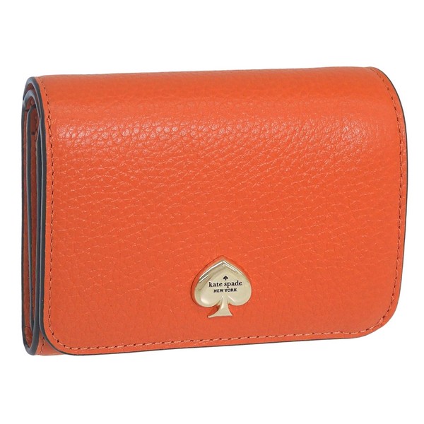 ケイトスペード 財布 レディース 二つ折り財布 アウトレット レザー オレンジ KAYLA SM LZIP WALLET KK056-800 KATE SPADE