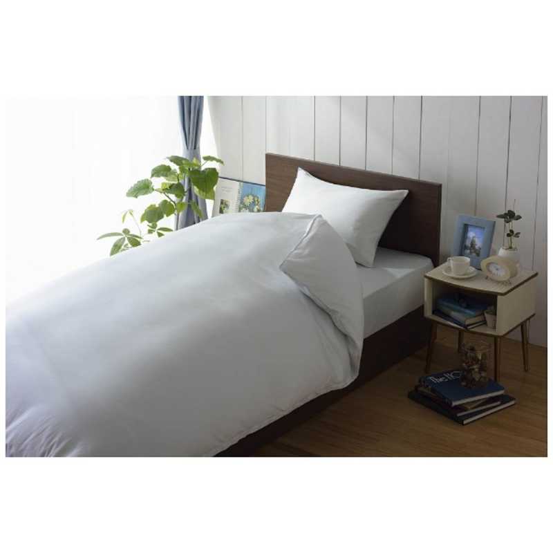 生毛工房　【敷ふとんカバー】80サテン ダブルサイズ(綿100%/145×215cm/ブルー)
