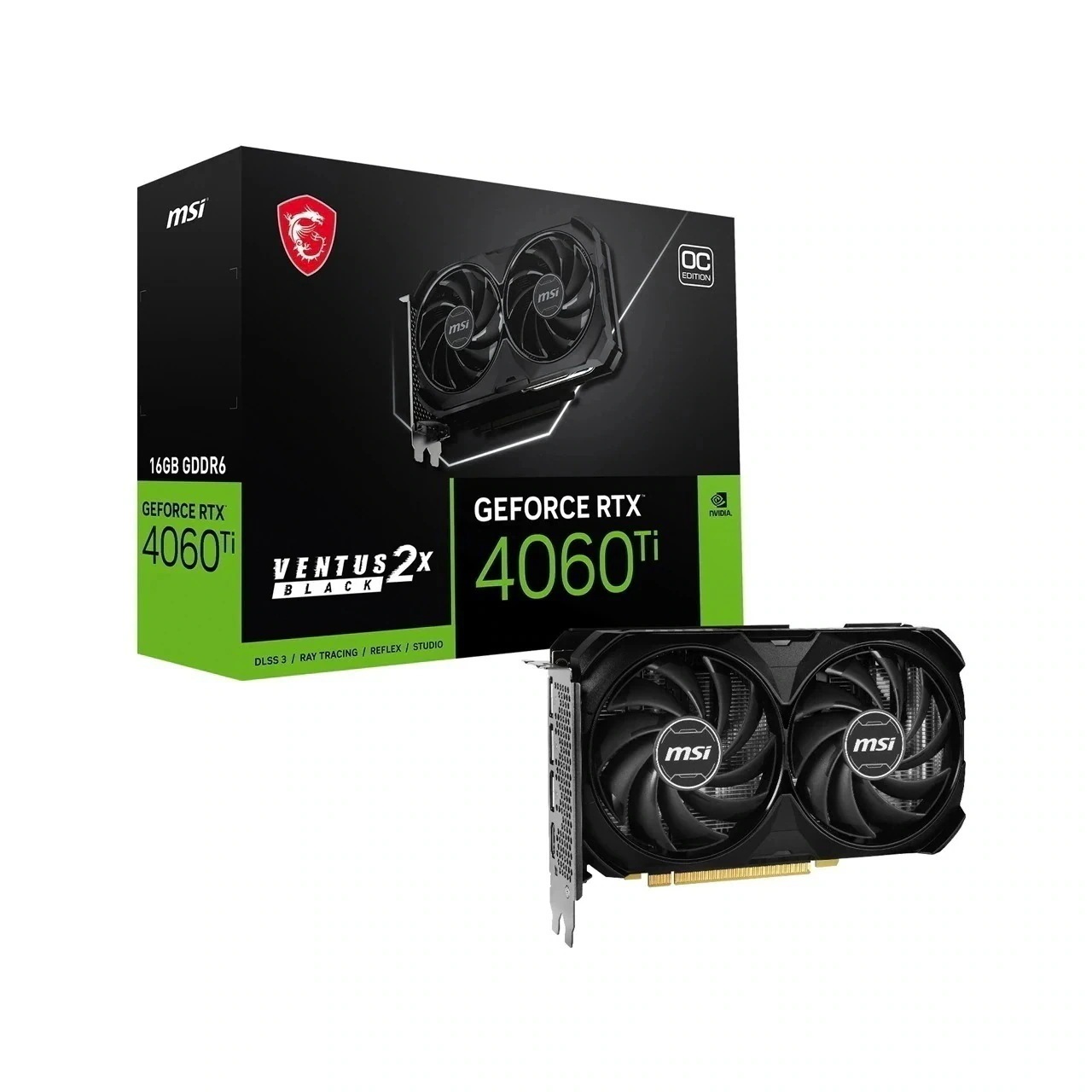 GeForce RTX 4060 Ti VENTUS 2X BLACK 16G OC [PCIExp 16GB] グラフィックボード
