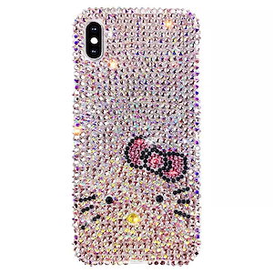 キティー ちゃん スマホケース ラインストーン 大人可愛い シンプル キラキラ iPhoneケース iPhone14 iPhone11 iPhone12 iPhone13 Pro iPhone13 m