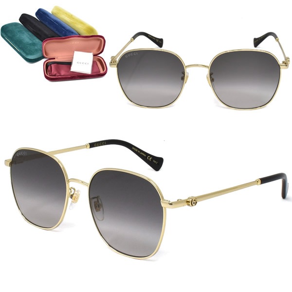 サングラス GG1142SA-001 アジアンフィット メンズ レディース ユニセックス ゴールド グレーグラデーション