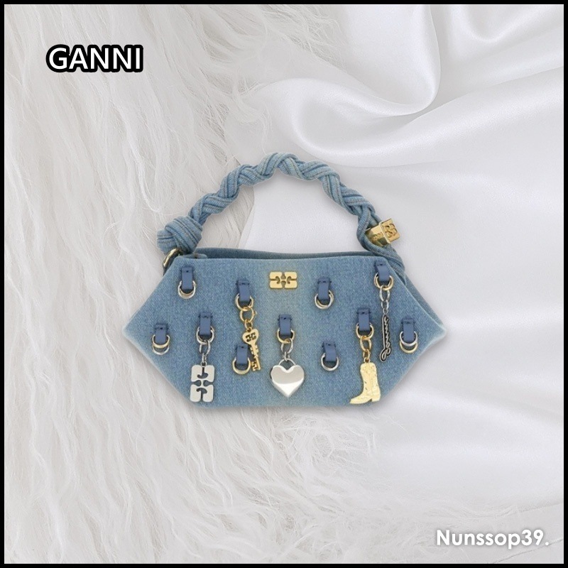 GANNI DENIM MINI GANNI BOU BAG