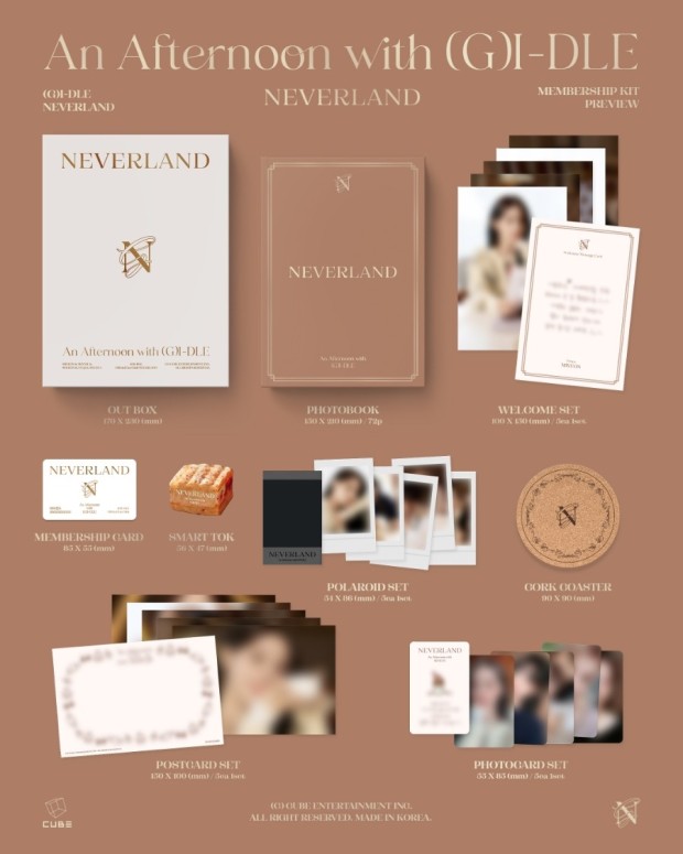 (G)I-DLE OFFICIAL FAN CLUB NEVERLAND MEMBERSHIP KIT without MEMBERSHIP CARD NEVERLAND