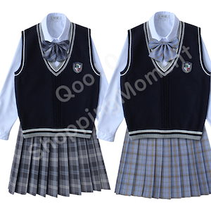 新色追加 スクールベスト なんちゃって制服 セット jk 制服 5点セット チェック柄 女子高生スカート 入学