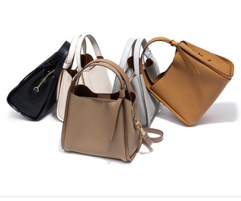 ヴィンテージ レザー ハンド トートバッグ 大容量 シンプル ヘッドレイヤー メッセンジャー スモール スクエアバッグ