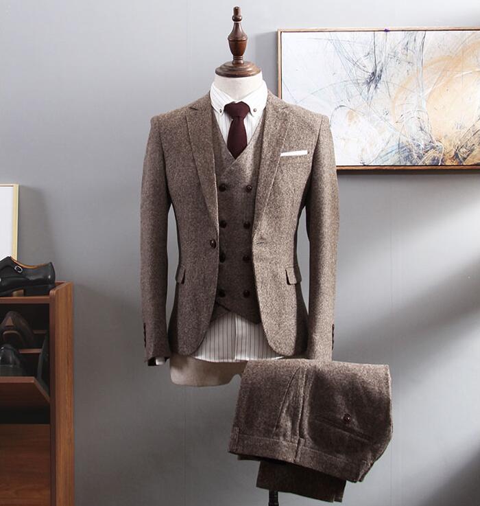 営业促进 上品 ３色展開 ビジネス 無地 ３点セットアップスーツ カジュアルスーツ 司会 格好良い メンズファションドレス 通勤 細身 厚手 結婚式 フォーマル 演奏会 ジャケット+ズボン+ベスト ９