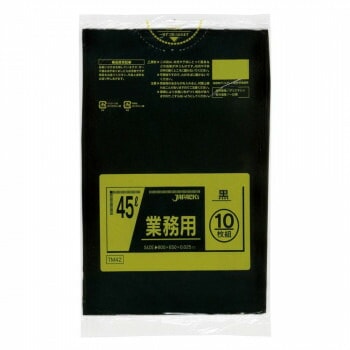 ジャパックス スタンダードポリ袋45L 黒 10枚x60冊 TM42