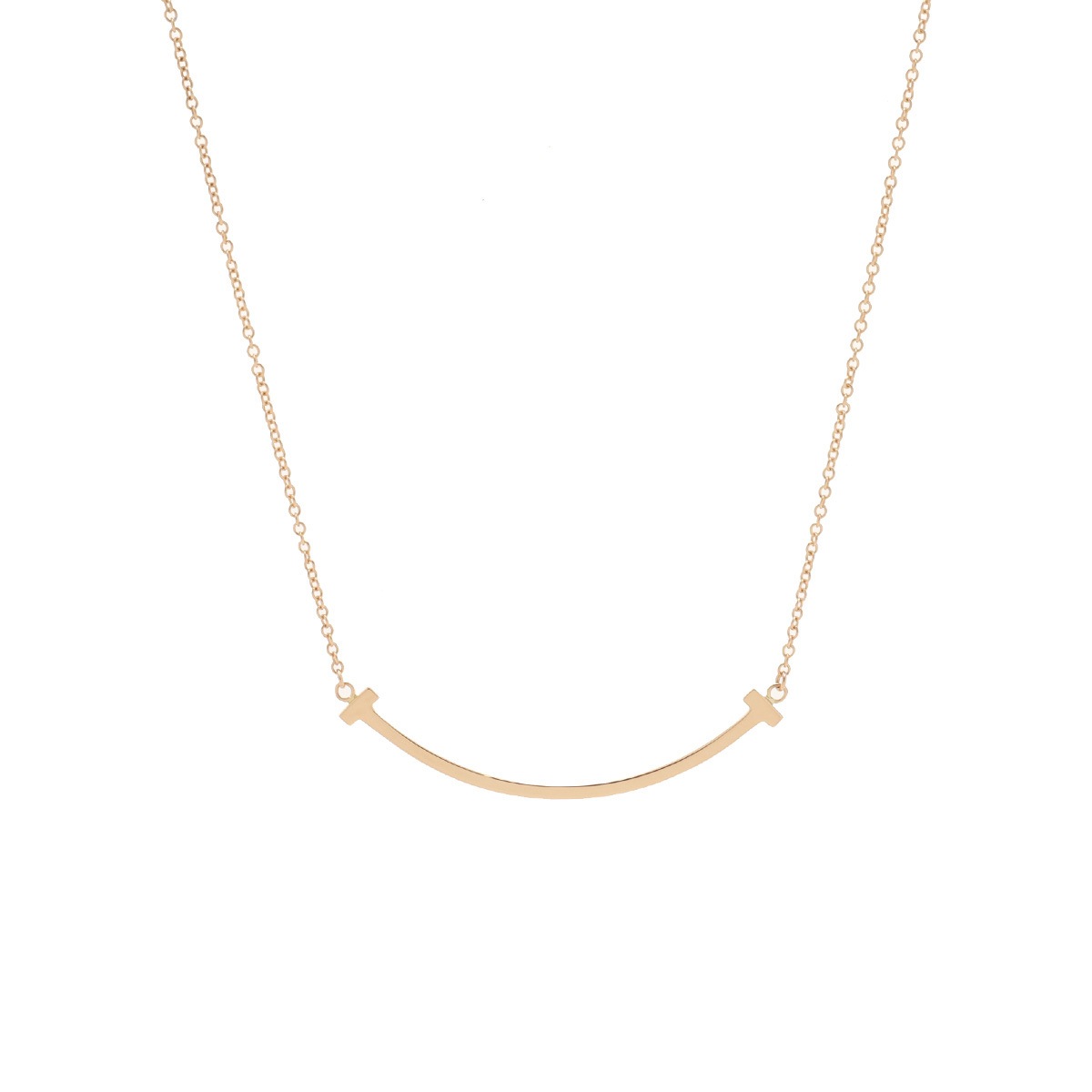 Tスマイル スモール レディース K18ピンクゴールド ネックレス Aランク 中古 銀蔵