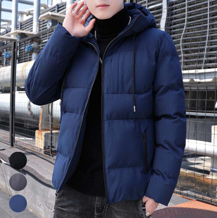 ダウンジャケット メンズ 冬服 ダウンコート ショートコート アウター 中綿コート ビジネスコート 韓国風 厚手 暖かい フード付き 防寒 防風 中綿ジャケット 綿入れ 通勤 通学 おしゃれ カジュア
