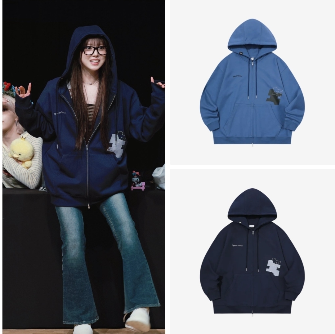 【EPISODE UNTITLED】 NMIXX ジウ 着用 Signature logo hood zip-up 2色