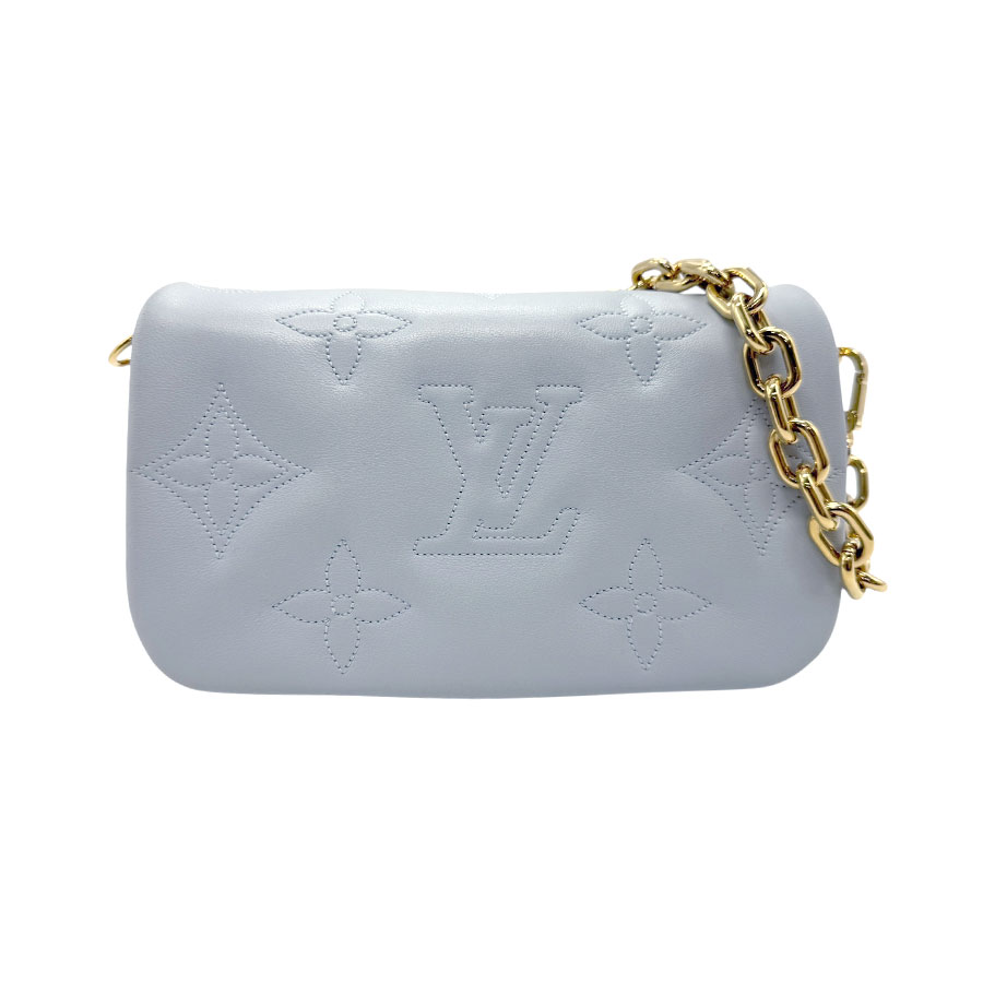 ルイ ヴィトン LOUIS VUITTON ショルダーバッグ ハンドバッグ バブルグラム ウォレット オン ストラップ レザー ブルーグラシエール レディース M81399 n0779