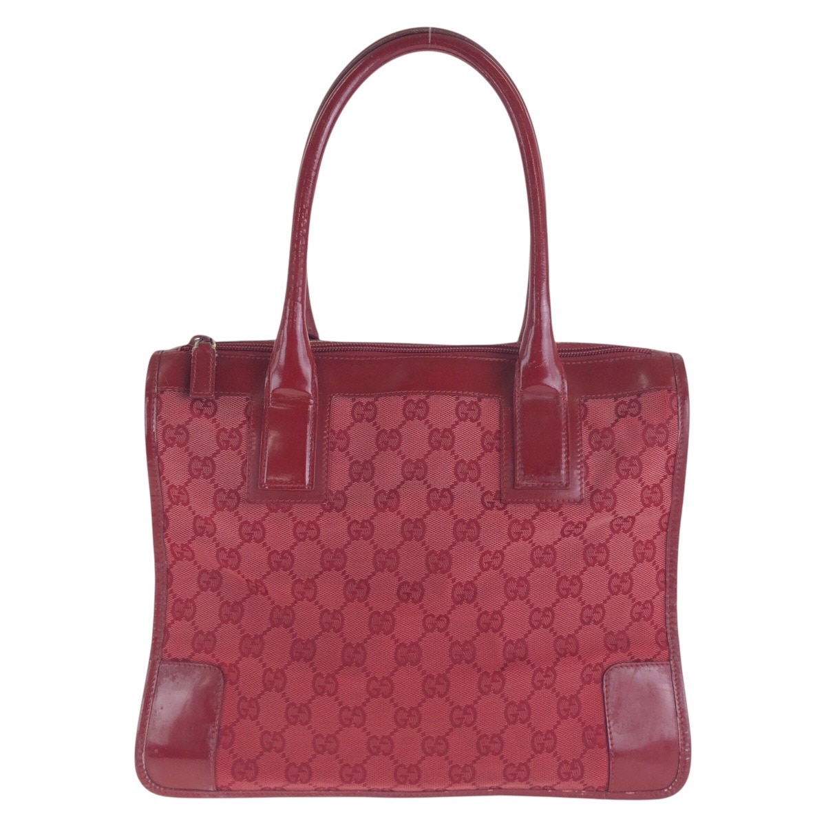 レッド ゴールド金具 GGキャンバス/エナメル トートバッグ ハンドバッグ レディース 410429