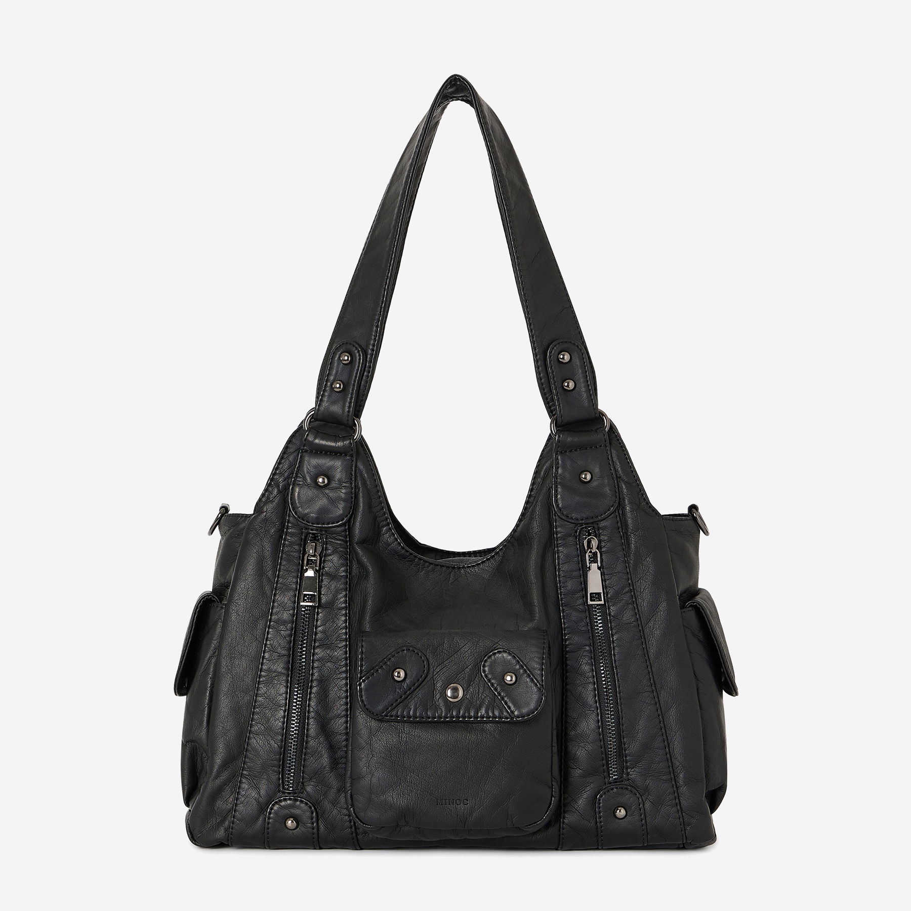 미녹 로사 스터드백 보부상가방 20대여자가방 대학생 가죽 쇼퍼백