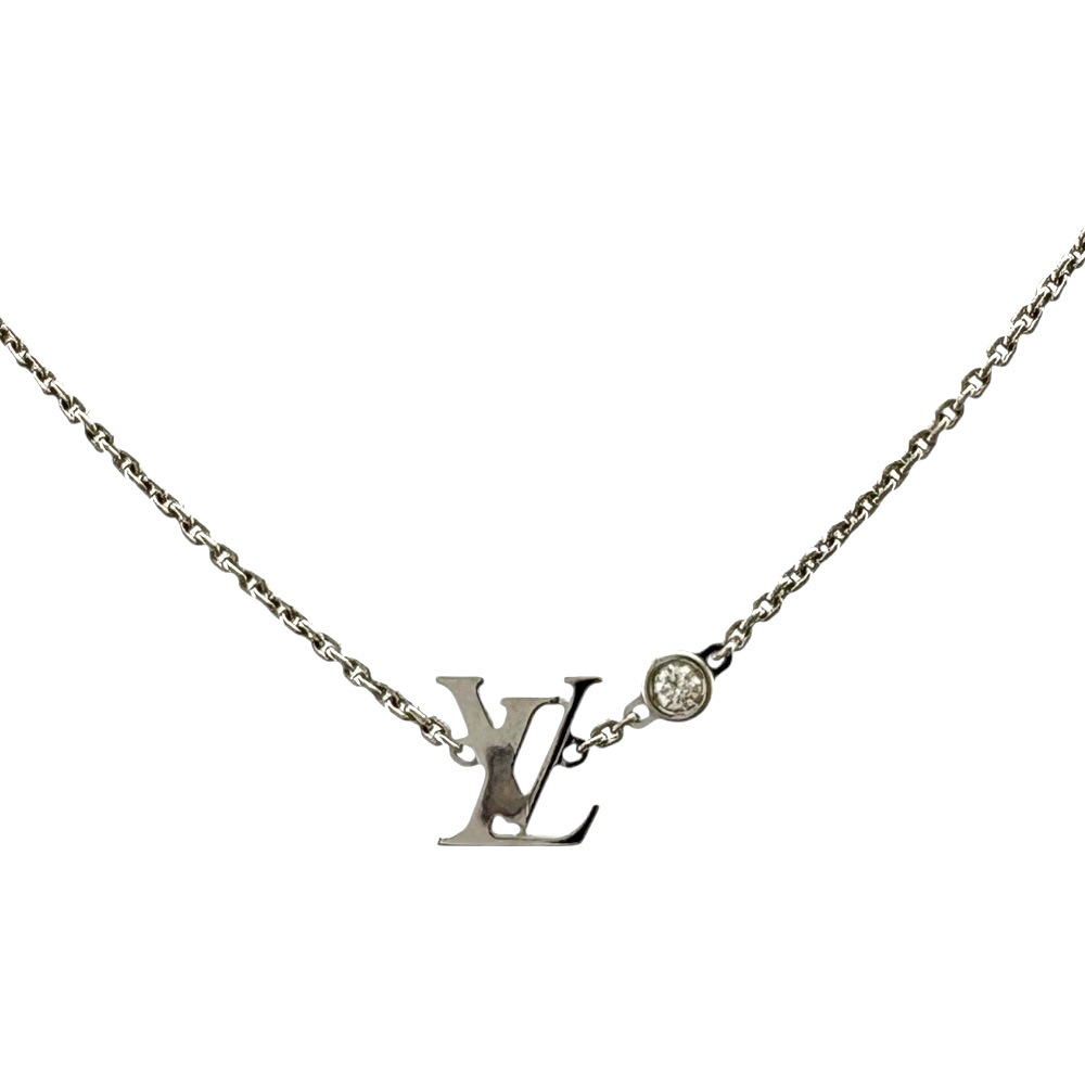 ルイヴィトン ペンダント イディール ブロッサム ネックレス 18金 K18ホワイトゴールド ダイヤモンド Q93653 LOUIS VUITTON 中古 美品