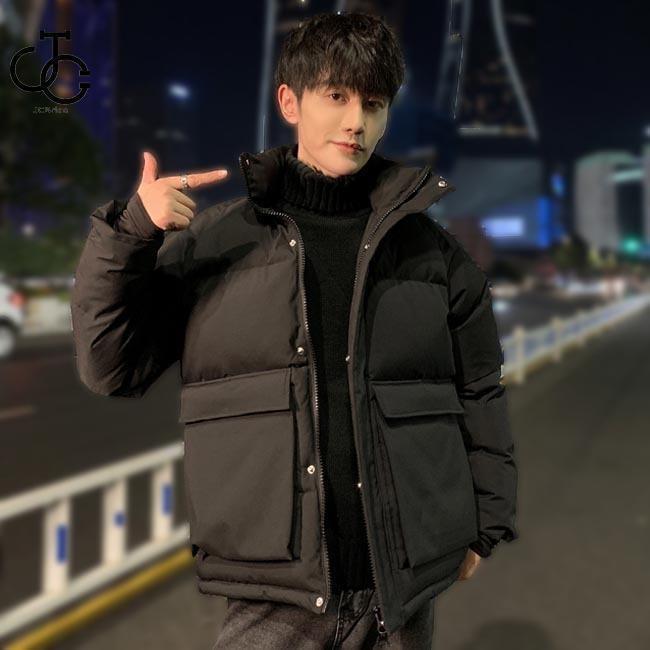 【即納】ダウンジャケット メンズ ダウンコート 冬 アウター ダウン ジャケット 立ち襟 ジャンパー フワフワ 厚手 防寒服 黒 冬ジャケット 通勤