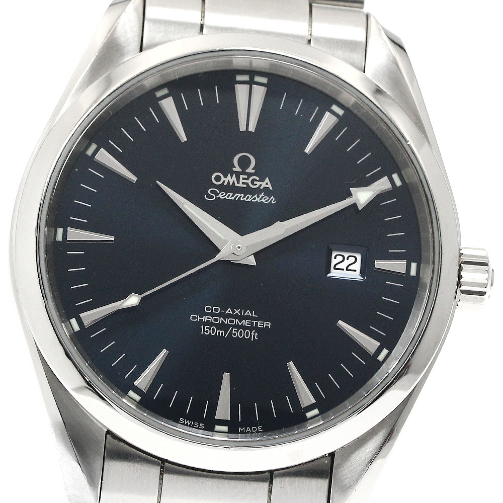 オメガ OMEGA 2502.80 シーマスター アクアテラ デイト 自動巻き メンズ 保証書付き_872609【中古】