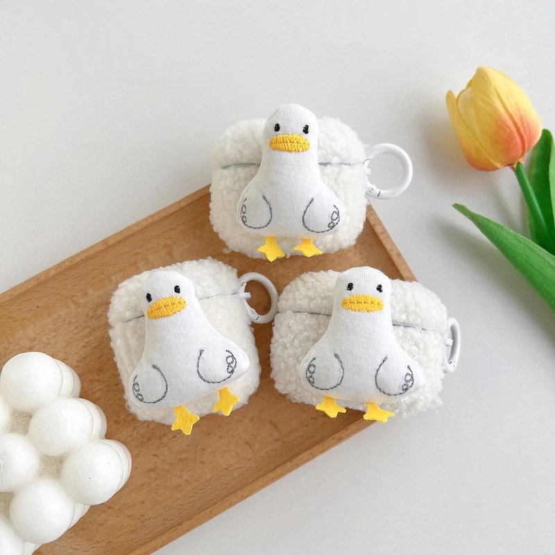 カラ カバー 韓国 第2世代 第3世代 airpodsケース かわいい airpods3ケース ダック もこもこ pro2ケース airpods 可愛い ケース pro airpods