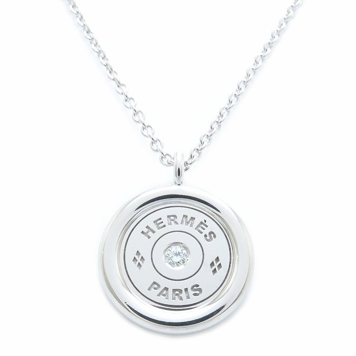 セリエ ネックレス 1Pダイヤモンド K18WG ホワイトゴールド/294187【中古】