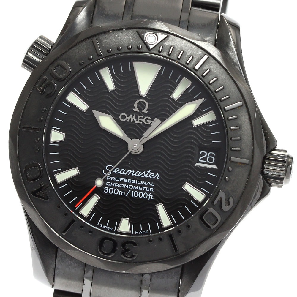 オメガ OMEGA 2236.50 シーマスター300 WGベゼル ブラックPVD加工 自動巻き ボーイズ _903668【中古】