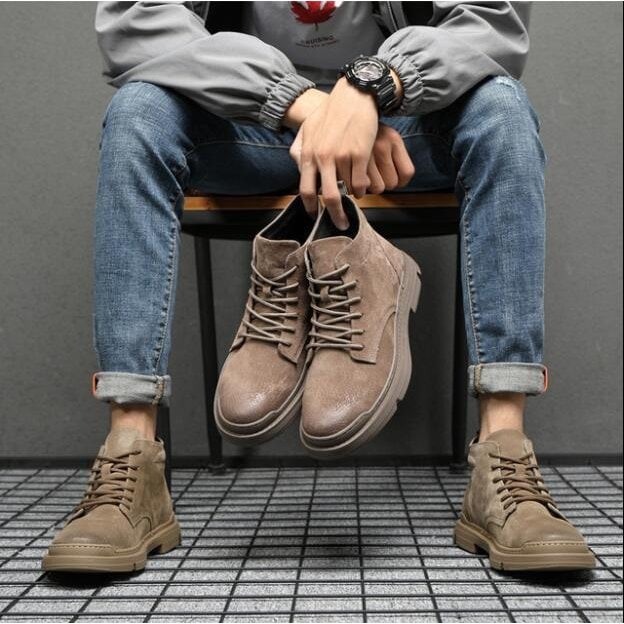 メンズブーツ 履き心地いい シューズ レザー 革靴 カジュアル マーチンブーツショートブーツ 裏起毛