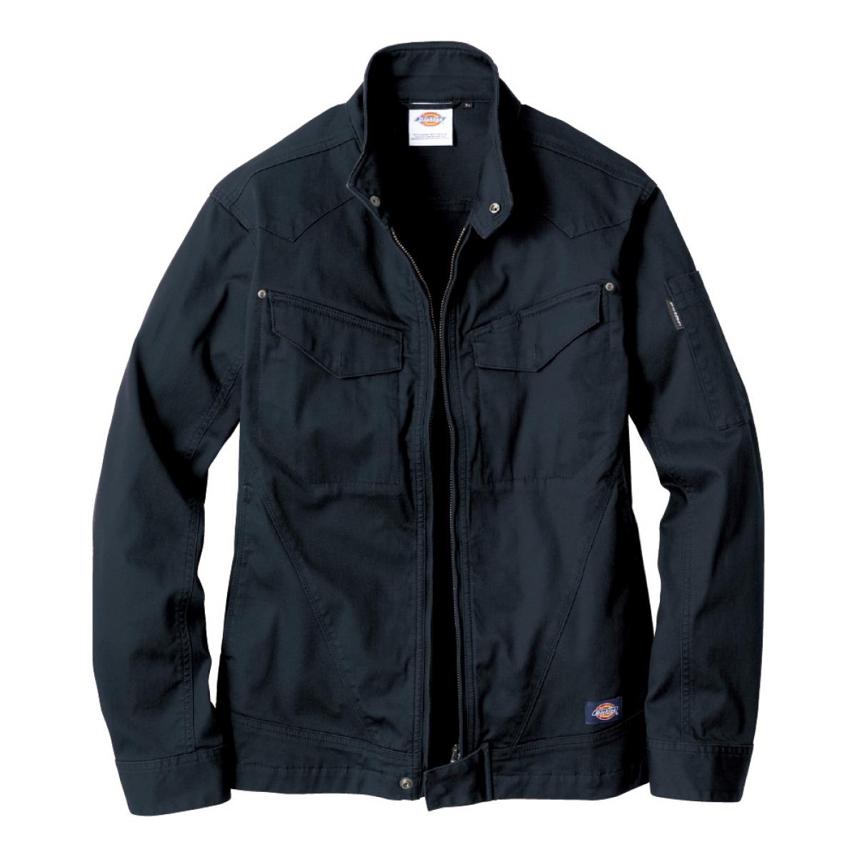 Dickies ヘリンボーンジャケット チャコール 4L D-2910 ディッキーズ 作業着 作業服 ストレッチ 長袖 ジャケット