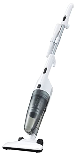 ツインバード 掃除機 サイクロン スティック型クリーナー コード式 ハンディ 軽量 2WAY パワフル 自立式 ホワイト TC-E123SBK