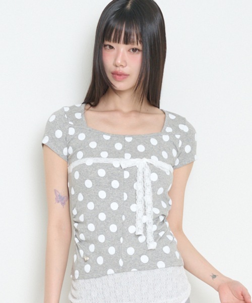 【ILLIGO】 PATTERN POINT TOP DOT MELANGE 正規品