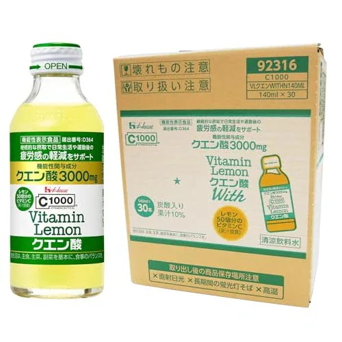 C1000 ビタミンレモンクエン酸 With 140ml×30本 機能性表示食品 ハウスウェルネスフーズ【Amazon.co.jp限定】
