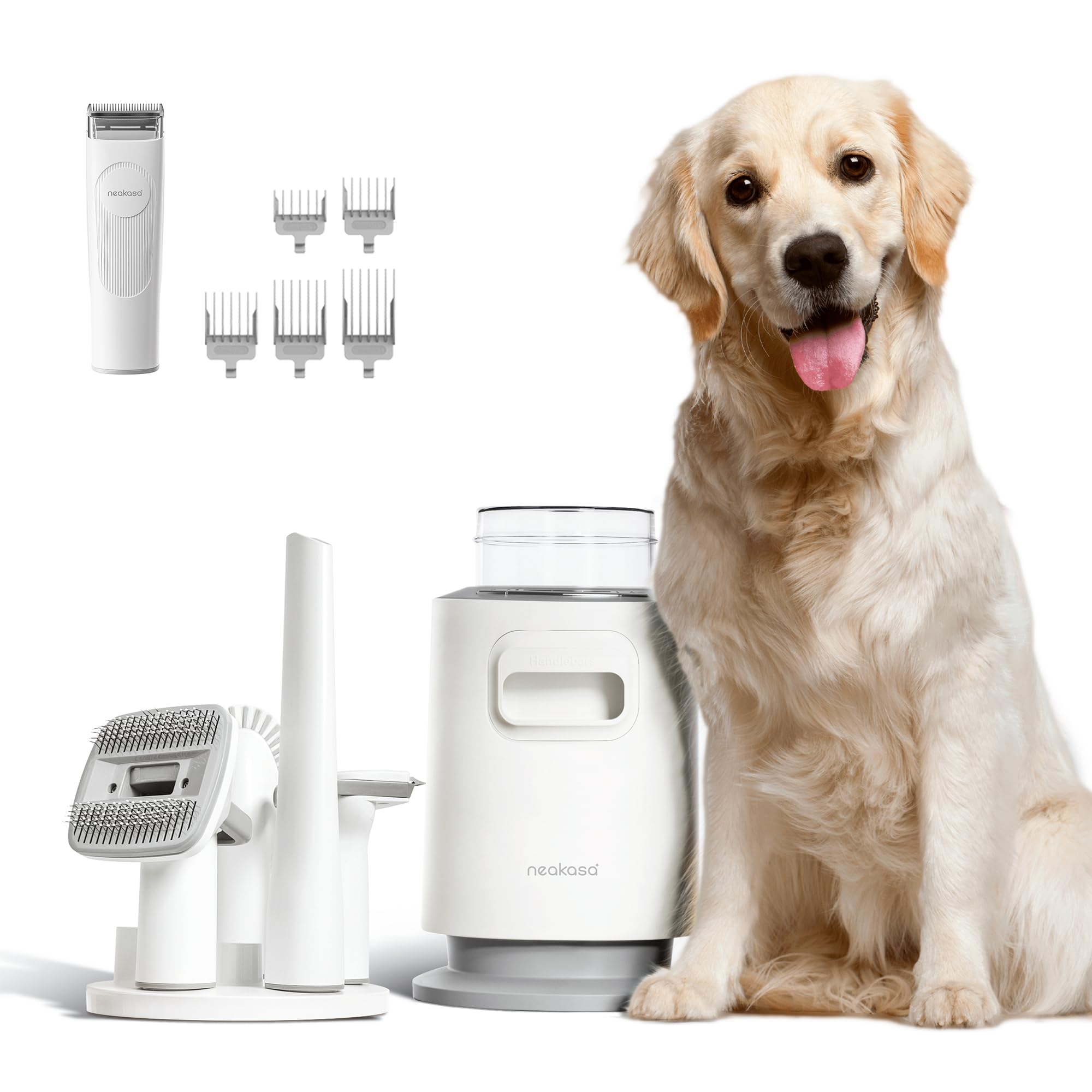 【猫・小型犬にぴったり】Neakasa P0 Proペット用バリカン ブラッシング＆カットしながら毛を吸引 強力吸引＆静音 5in1多機能ペット用掃除機 収納スタンド付き 抜け毛対策 ペット用品