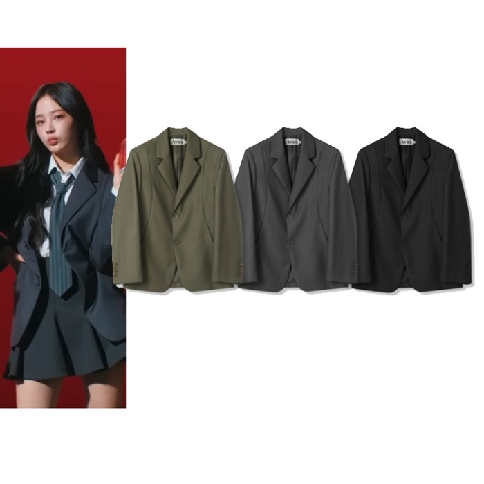 【NewJeansミンジ着用】 カーブド ツーボタン ブレザー 14,663円