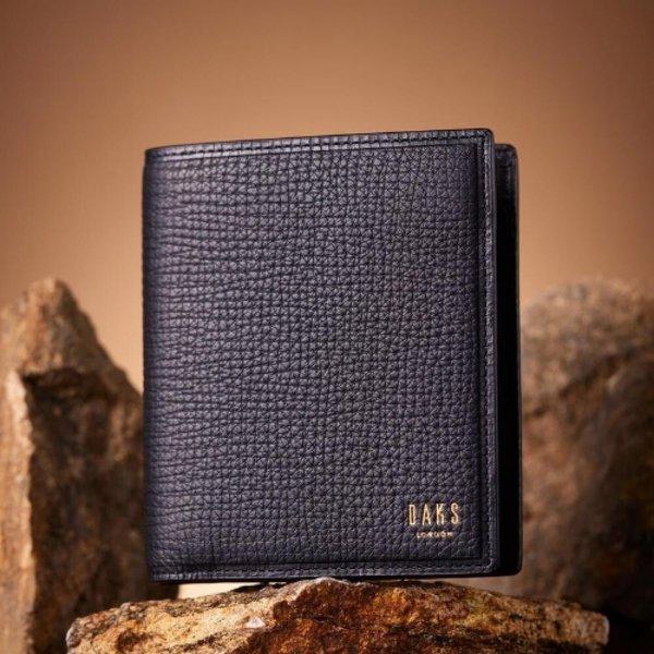 AK Bundang店 ブラック ソフト イタリア輸入 牛革 ミニ二つ折り財布 DBWA5E664B