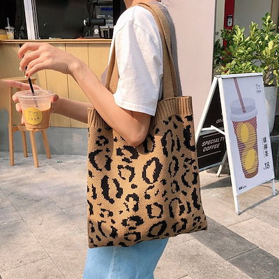 ニットバッグ レディース ニットトートバッグ 編込...のサムネイル
