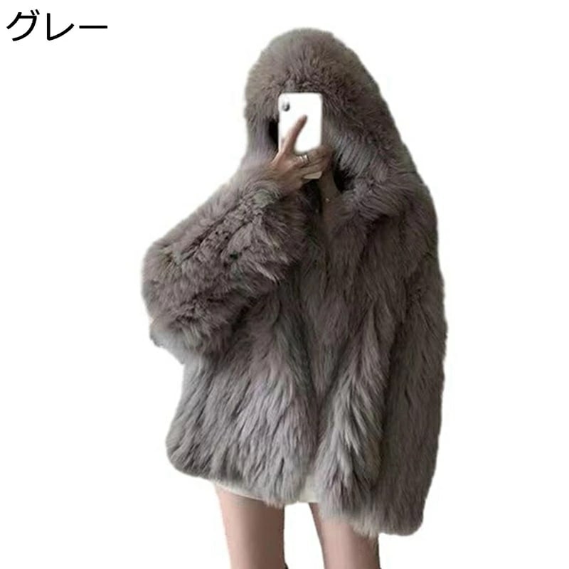 冬服 ジャケット レディース ファーコート フード付き 秋用 冬物 フェイクファーコート ボアコート アウター 長袖コート 無地 ボアジャケット 暖かい おしゃれ カジュアル 大きい 韓国
