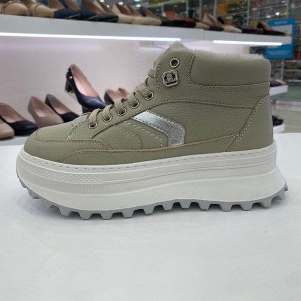 女性軽量ファーヒールアップスニーカーブーツ YACWSB6O9WH HSPD4A GN