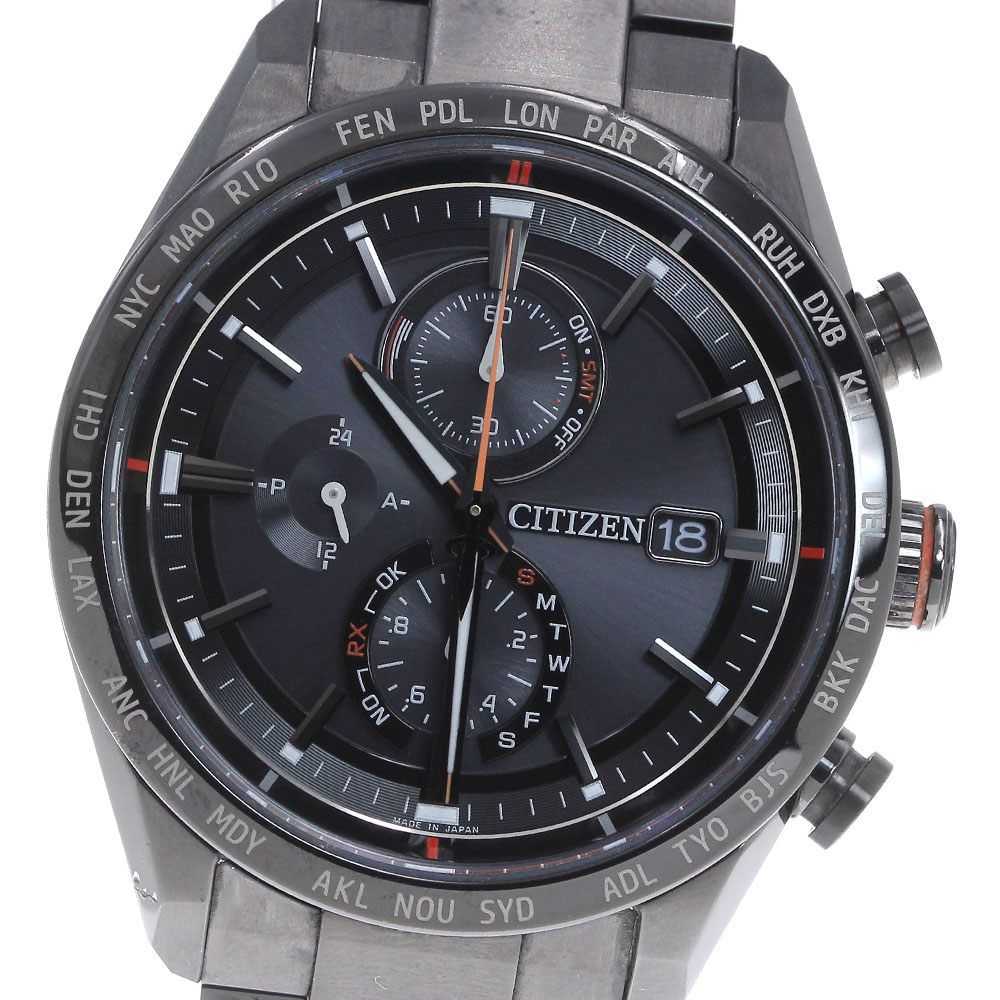 シチズン CITIZEN H800-T025871/AT8185-62E アテッサ エコドライブ ソーラー電波 メンズ 良品 _866220【中古】