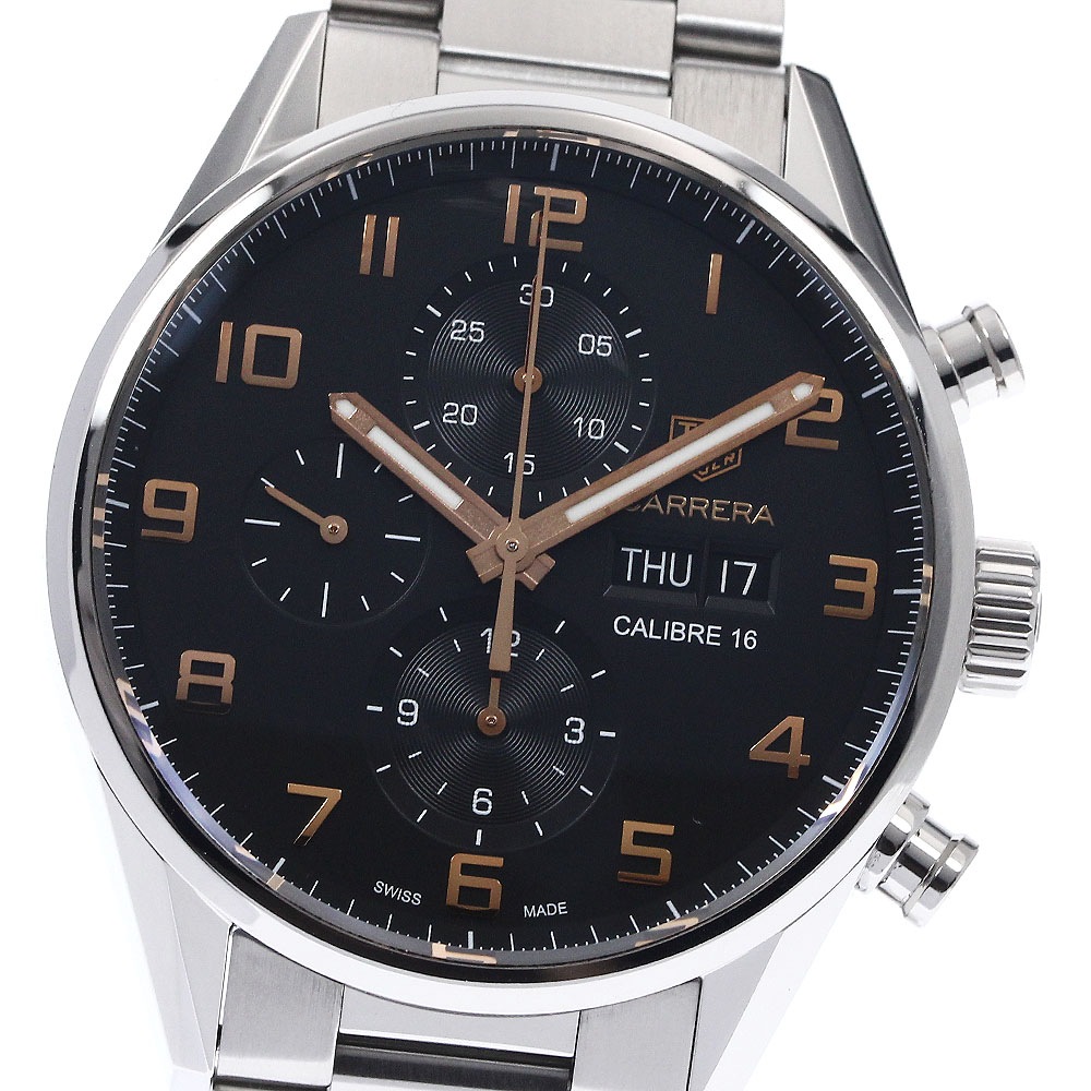 タグホイヤー TAG HEUER CV2A1AB カレラ キャリバー16 クロノグラフ 自動巻き メンズ 保証書付き_901113【中古】