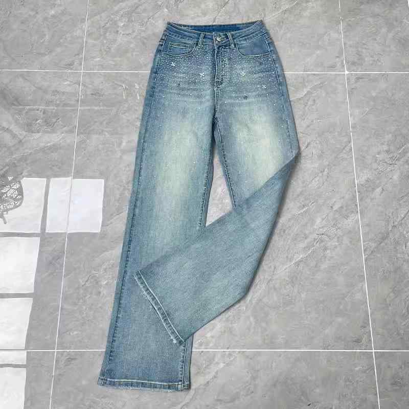 レディース ファッション カジュアル おしゃれ 夏 ワイドレッグ ジーンズ パンツ ハイウエスト ストレート レッグ パンツ 5,283円