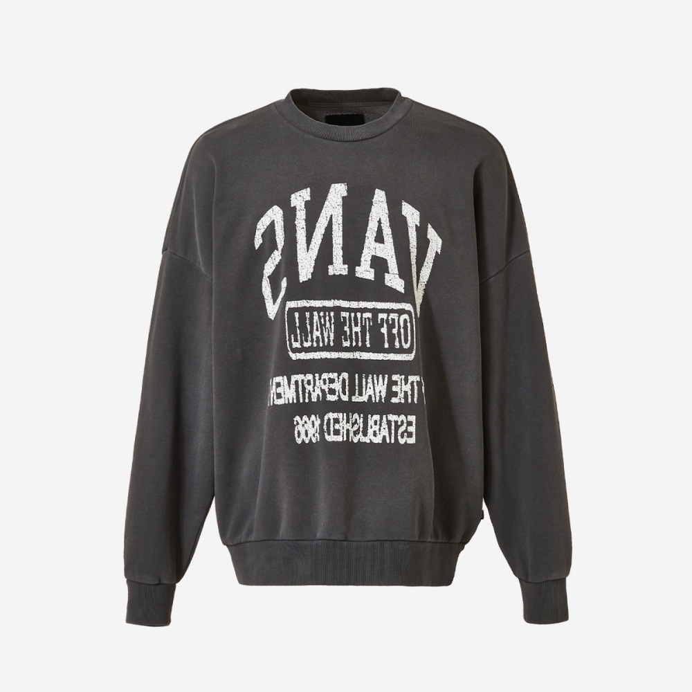 バンズソールリバースロゴクルーフリース VN000NE01O7-アスファルト