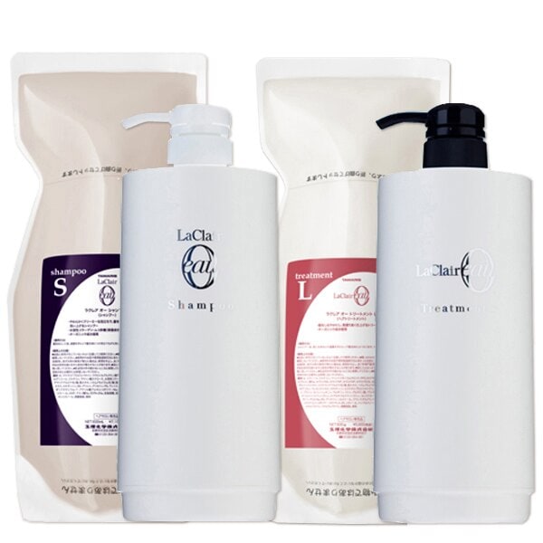 ラクレア オー シャンプーSスムース600mL+トリートメントLラッシュ600g+各専用ディスペンサー