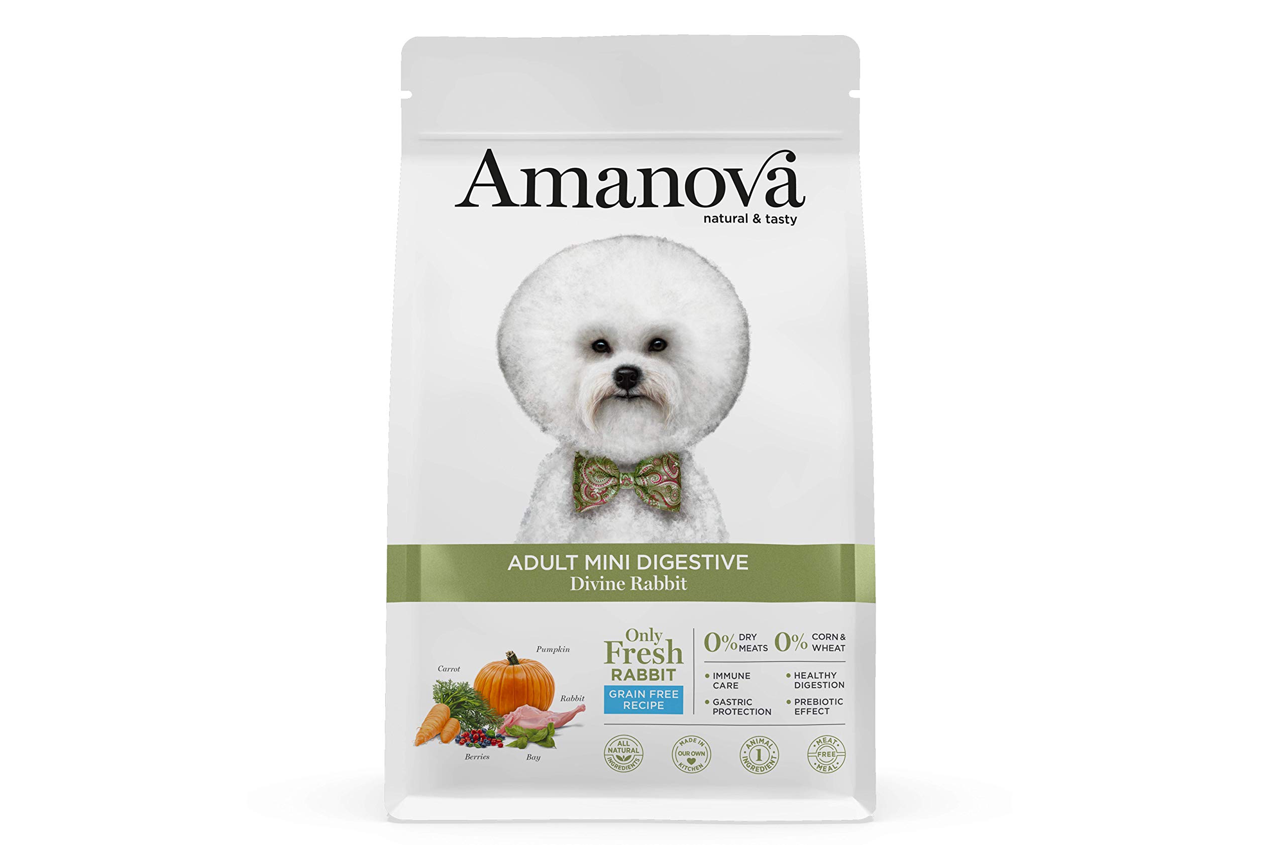 Amanova アマノバ アダルト ミニ ダイジェスティブ ディバイン ラビット小型犬用ドッグフードラビット主原料グレインフリー消化サポート2kg