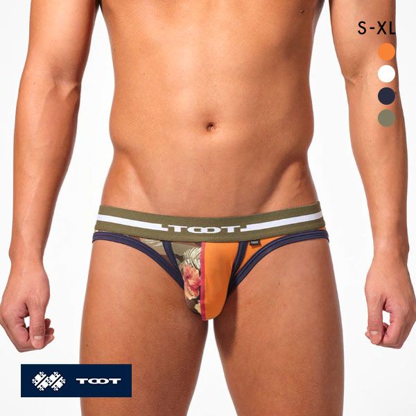 トゥート TOOT ボタニカルカモ カップビキニ フルバック メンズ 前閉じ CV24S007 立体