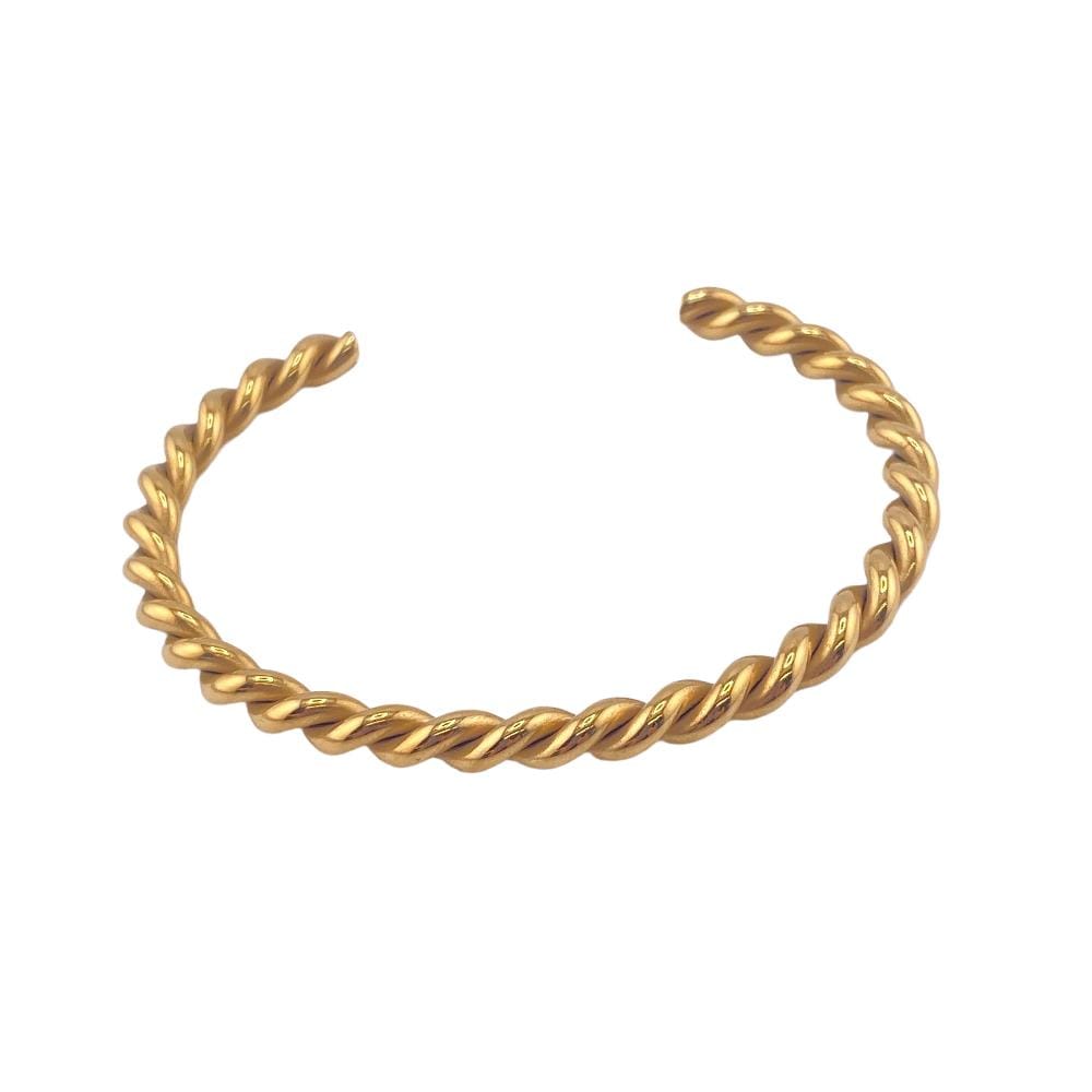TWIST ROPE CUFF チタン ブレスレット ゴールド レディース ブランド 8,096円