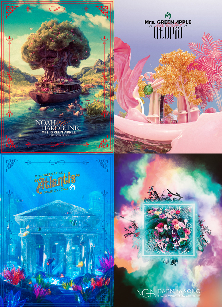 Mrs. GREEN APPLE 『Utopia』 『Atlantis』 『NOAH no HAKOBUNE』 『EDEN no SONO』 Blu-ray 4枚