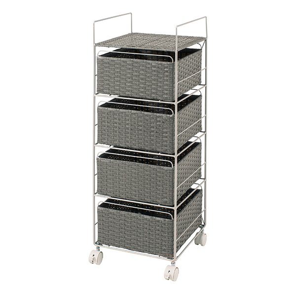 ランドリー 約 幅30×奥行30×高さ85cm グレー RAN-2434GY