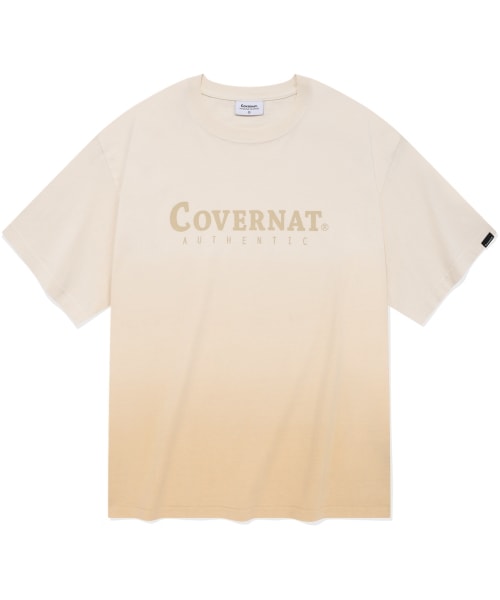カバーナットダイイングオーセンティックロゴ Tシャツベージュ