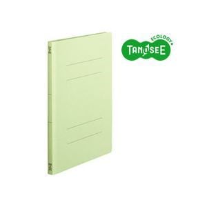 （まとめ）TANOSEE フラットファイル バインダー 2穴 スタンダードカラーA4タテ 150枚収容 緑 10冊入20パック